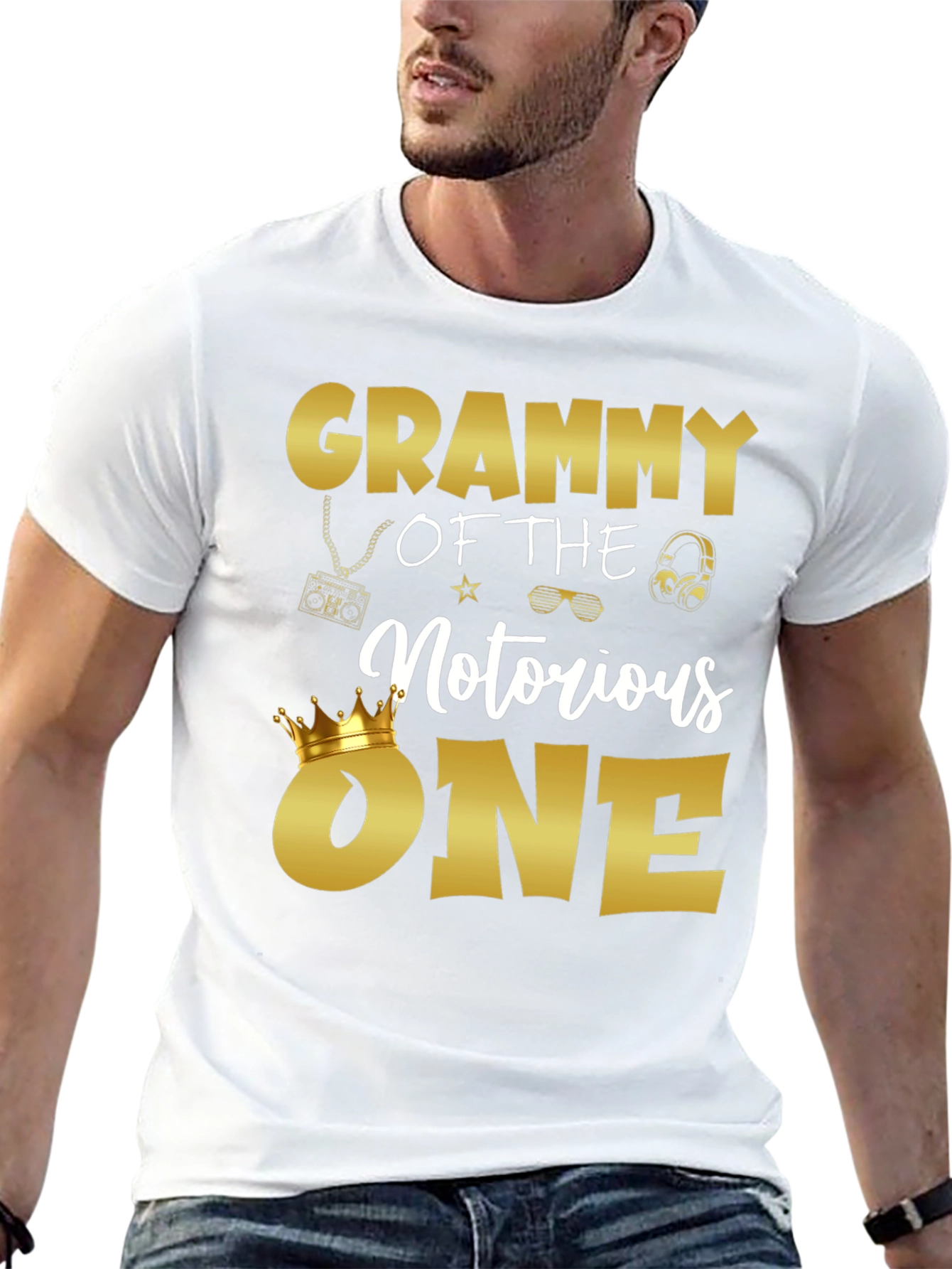 Grammy of the Notorious One Black Graphic T-Shirt