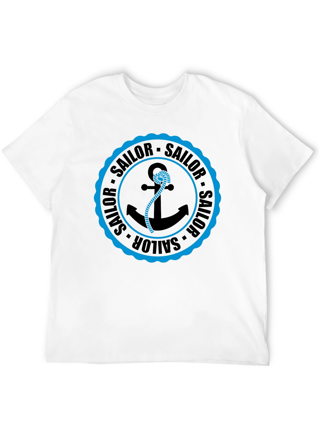 Sailor Anchor Graphic Tee - Black