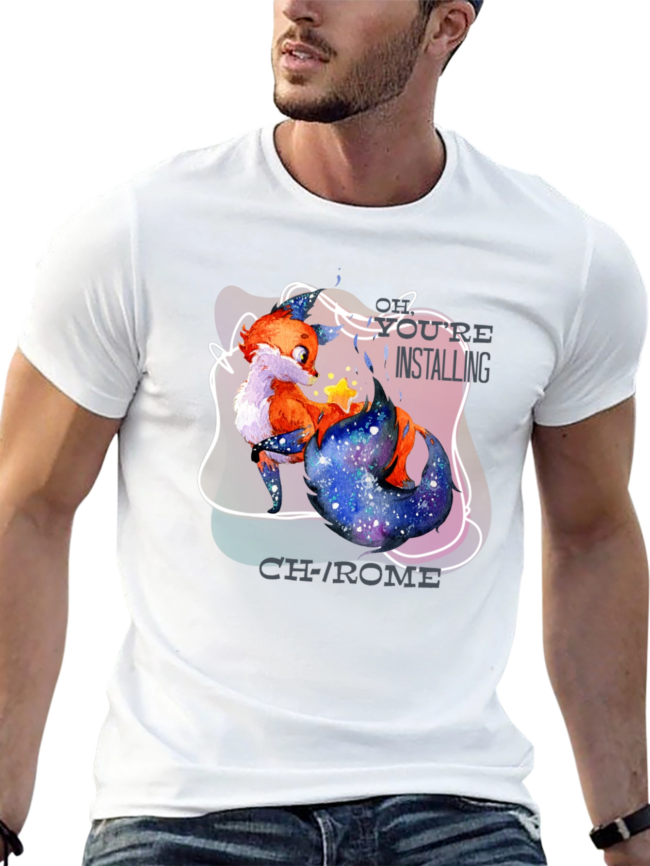 Youre Installing Chrome Fox Graphic T-Shirt