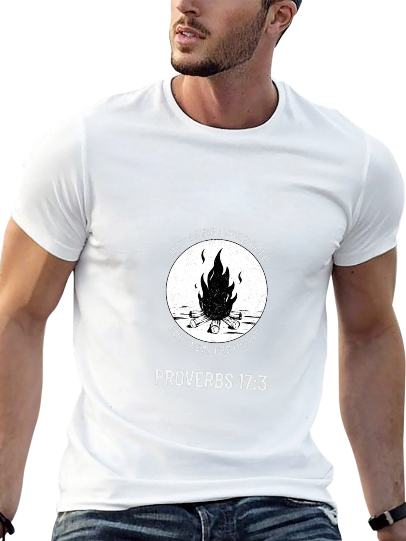 Faith Inspired Fire Tests Gold T-Shirt