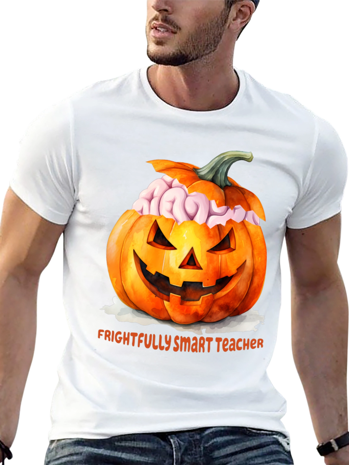 Frightfully Smart Teacher Halloween T-Shirt