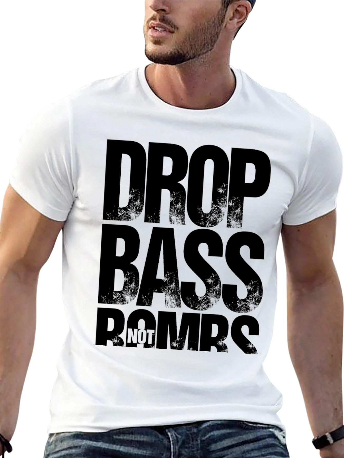Drop Bass Not Bombs Graphic T-Shirt