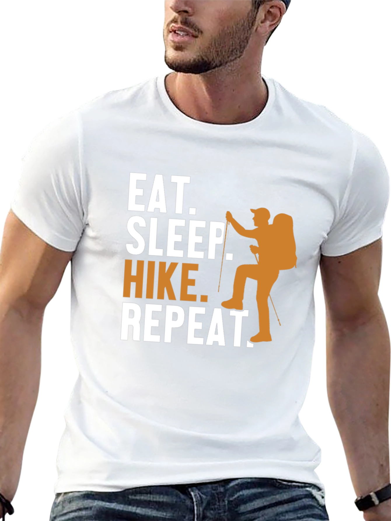 Eat Sleep Hike Repeat Black T-Shirt