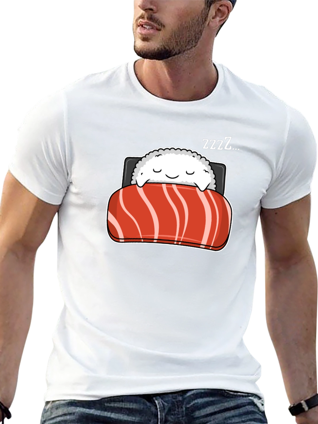 Sleeping Sushi Roll Graphic T-Shirt
