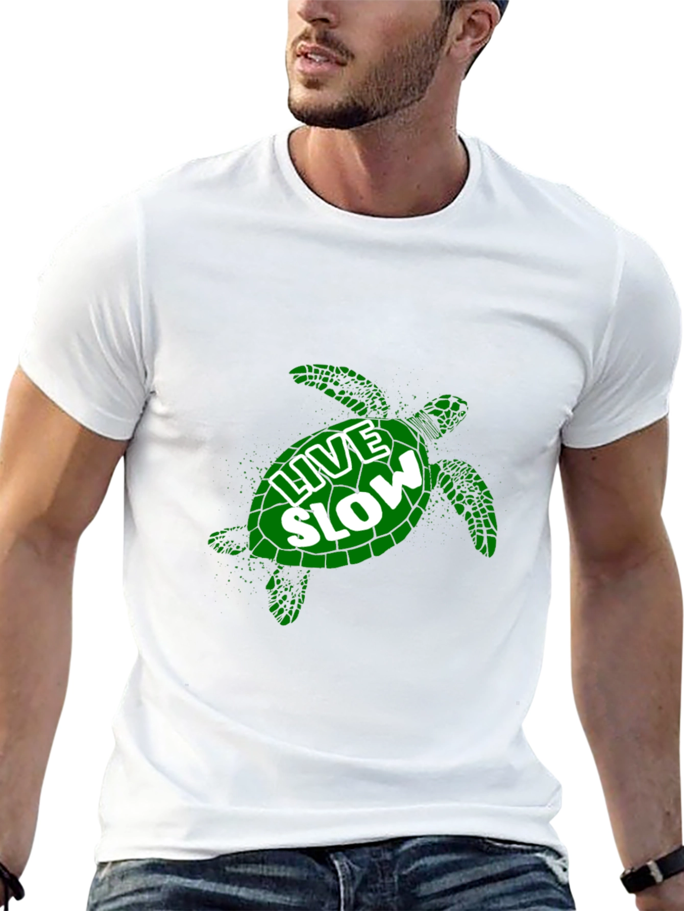 Live Slow Turtle Graphic Tee