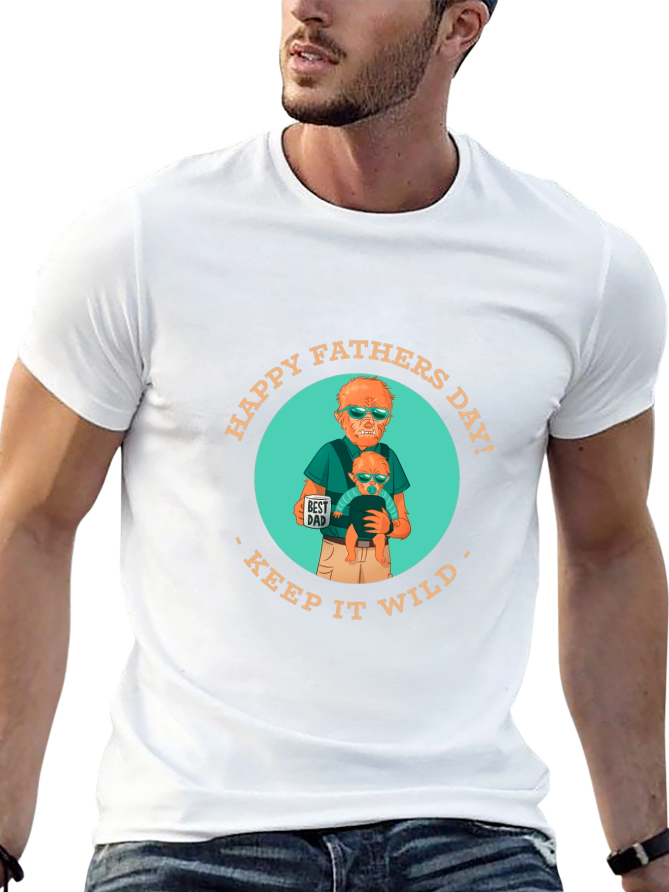 Happy Fathers Day Keep it Wild Graphic T-Shirt