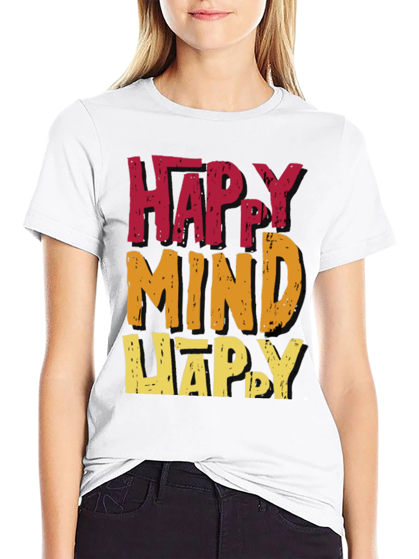 Happy Mind Happy Life Graphic T-Shirt