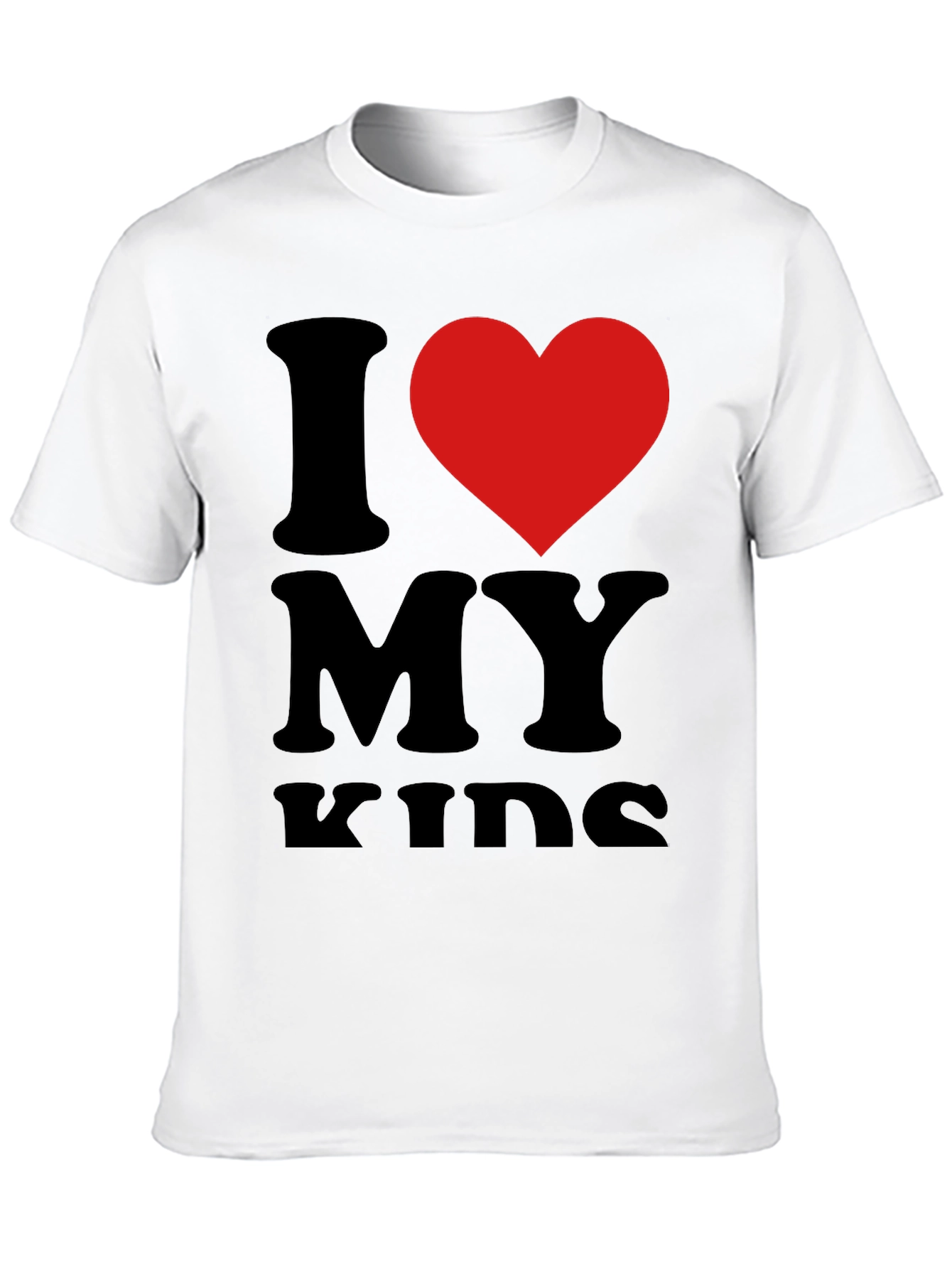 I Love My Kids T-Shirt - Black Casual Tee