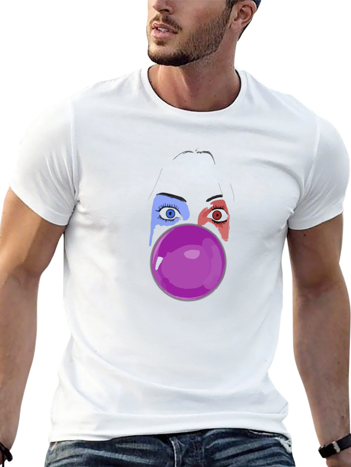 Eye See You Bubble Gum Black Tee