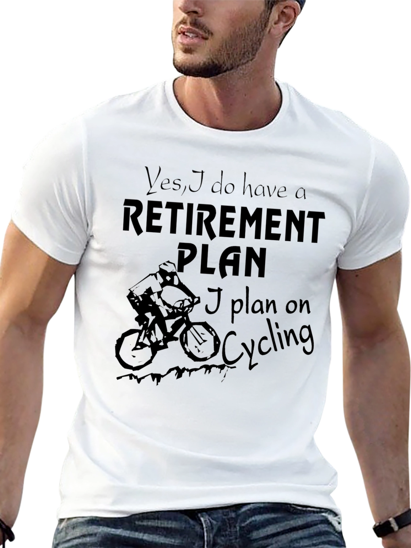 Retirement Plan Cycling Graphic T-Shirt