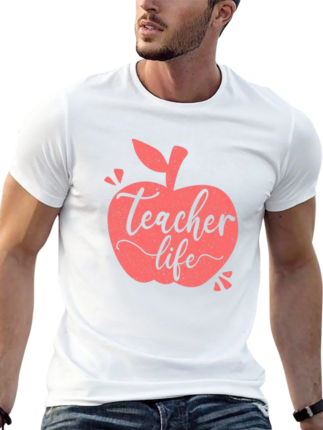 Teacher Life Apple Graphic T-Shirt