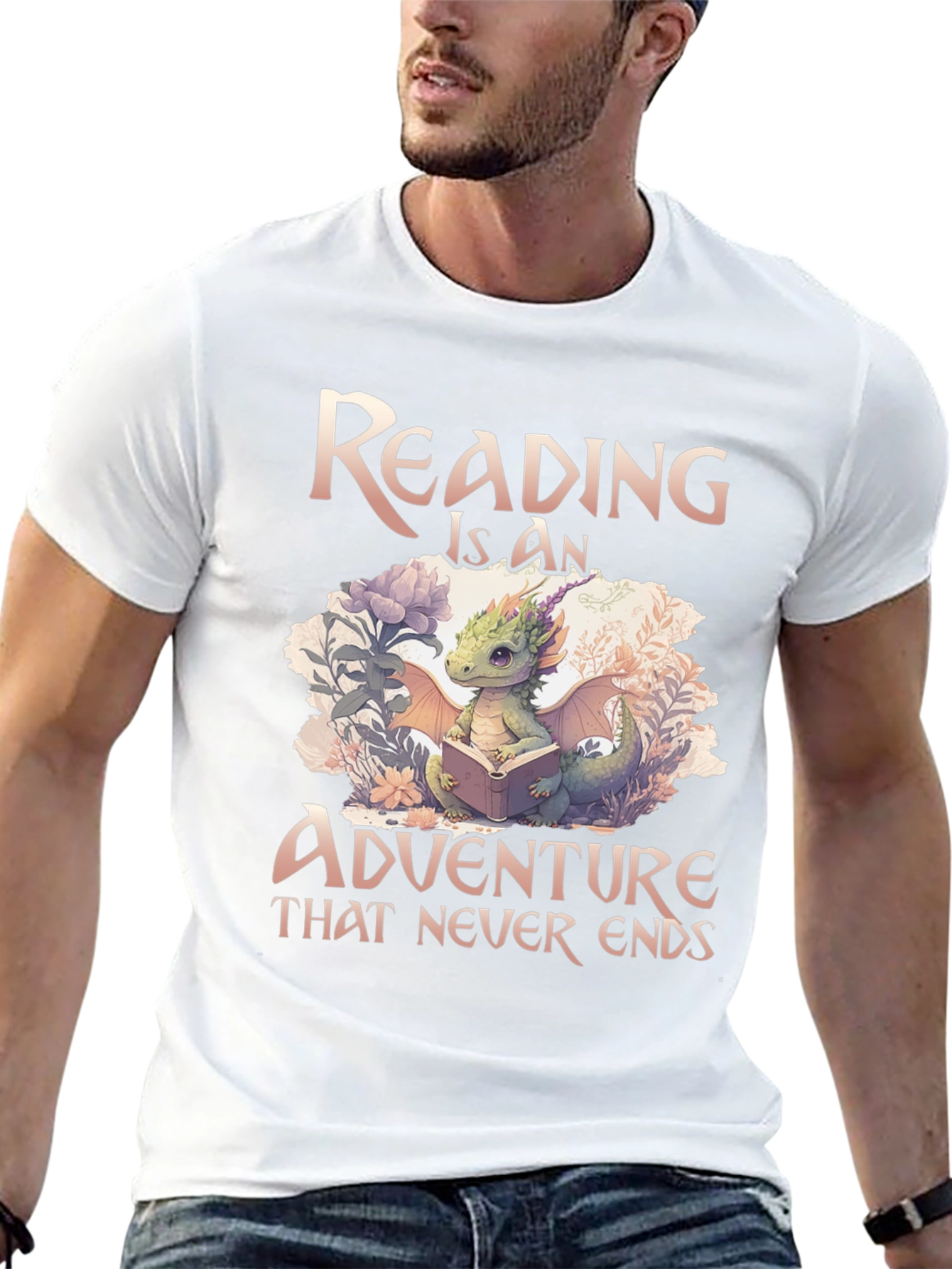 Reading Dragon Graphic Tee - Adventure Awaits!