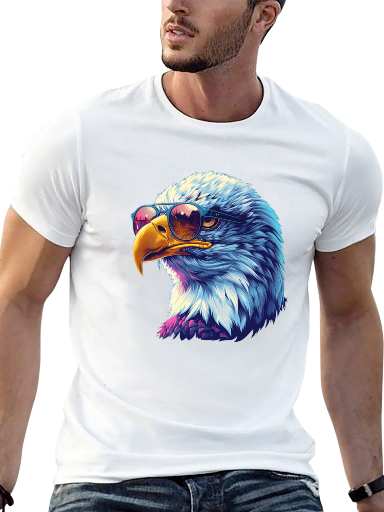 Cool Eagle Graphic Tee - Black T-Shirt