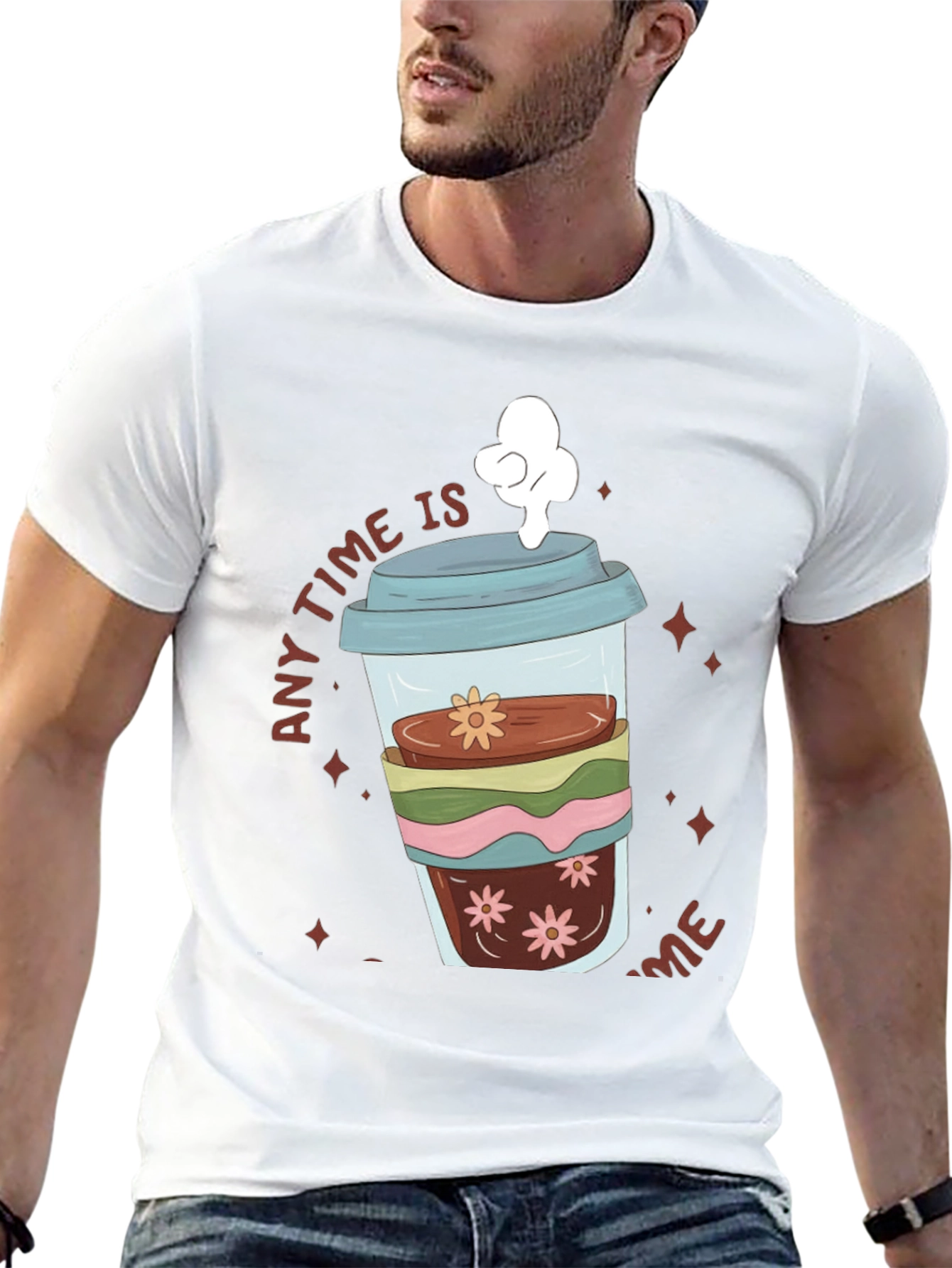 Coffee Lover T-Shirt - Any Time Is Coffee Time