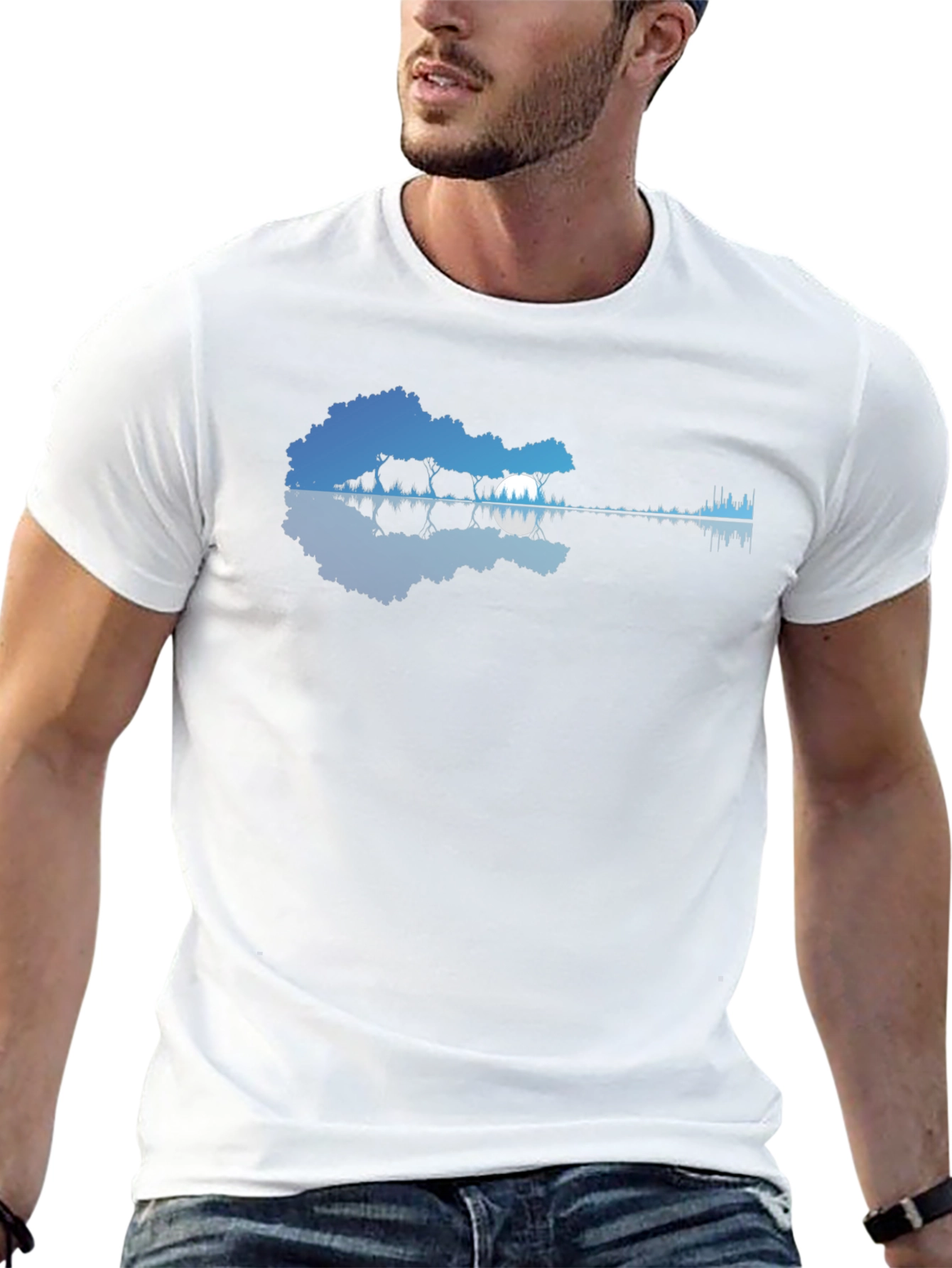 Nature Guitar Black T-Shirt