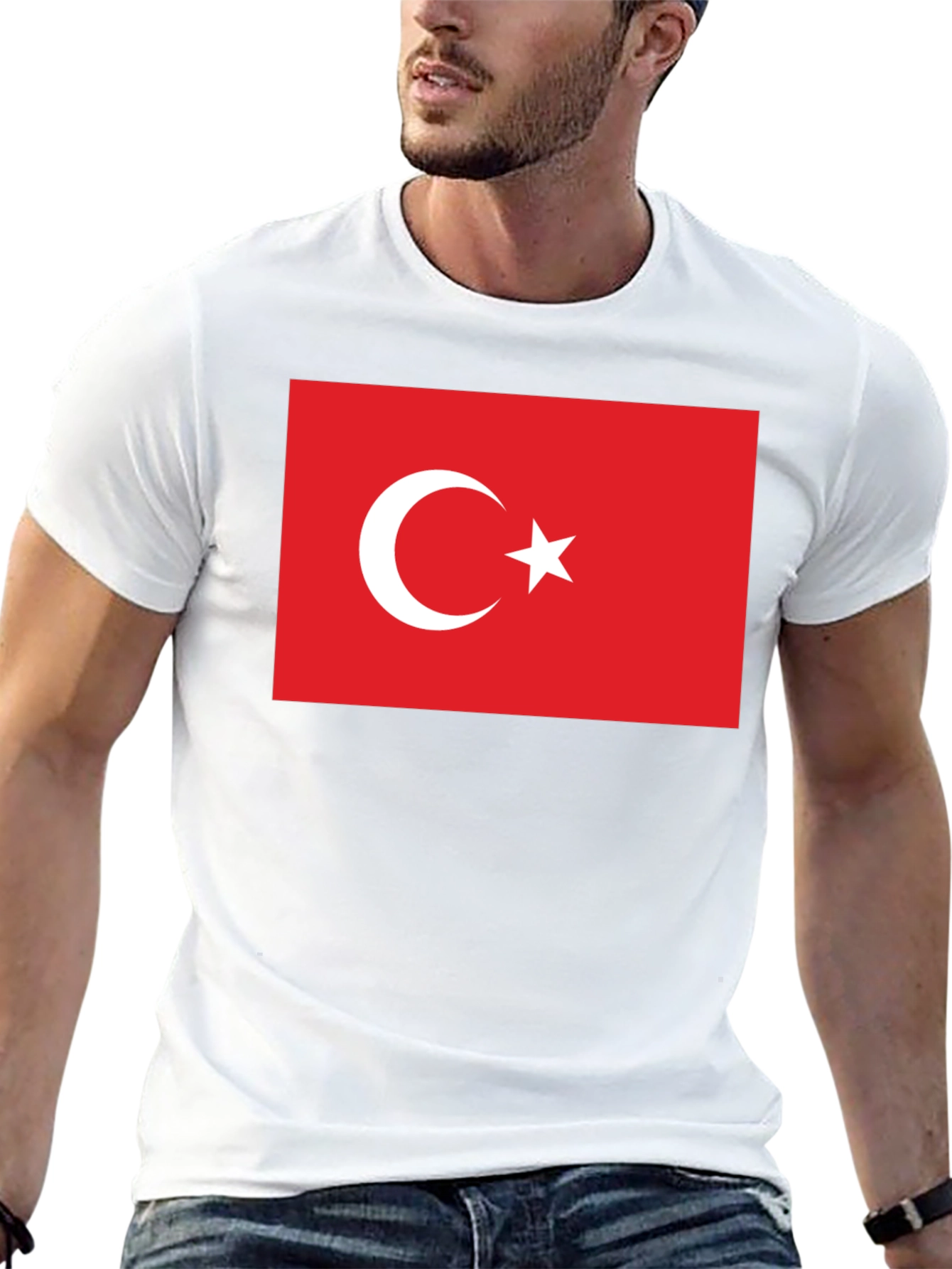Turkey Flag Graphic Tee - Patriotic Crew Neck T-Shirt