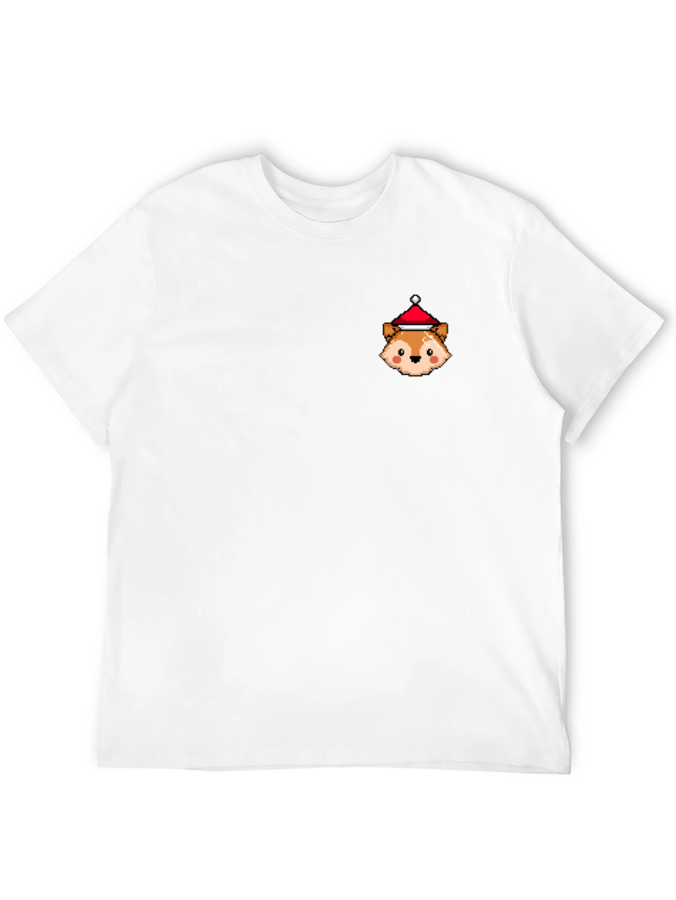 Festive Fox Pixel Art T-Shirt