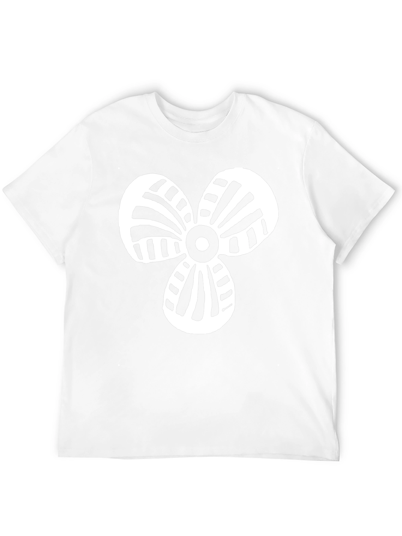 Abstract Fan Graphic Tee - Black Cotton Blend