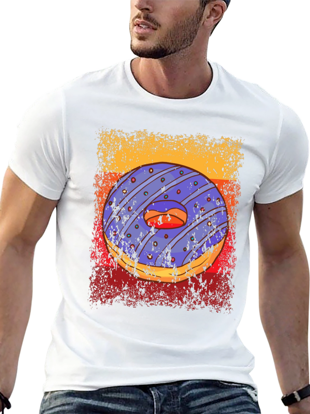 Donut Graphic T-Shirt - Edgy Streetwear Style
