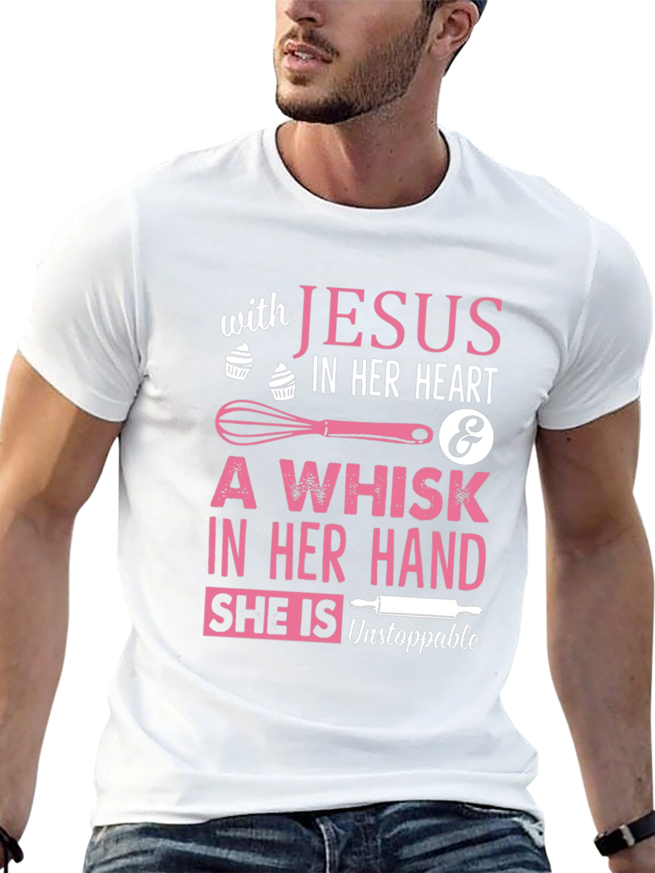 With Jesus In Her Heart T-Shirt
