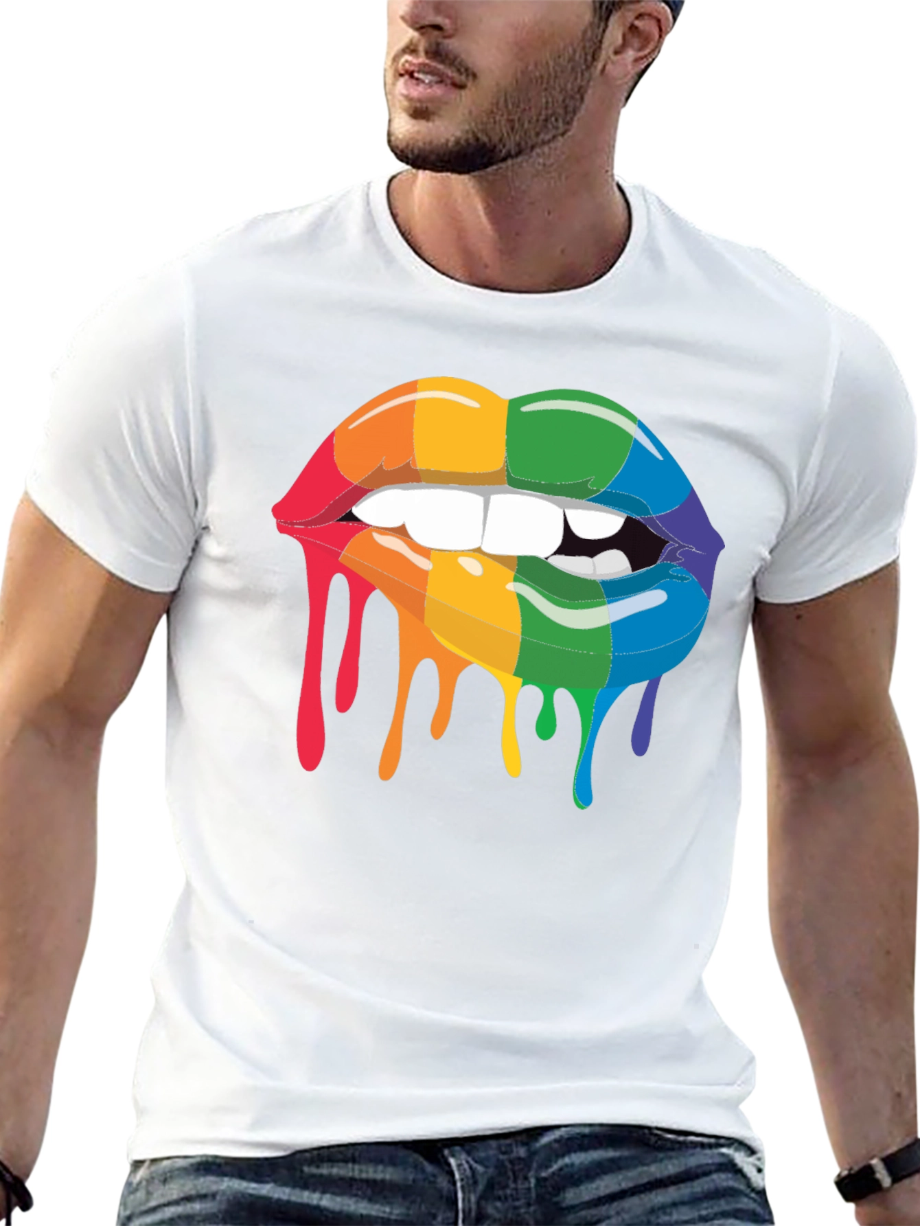 Rainbow Lips Graphic T-Shirt - Pride Fashion