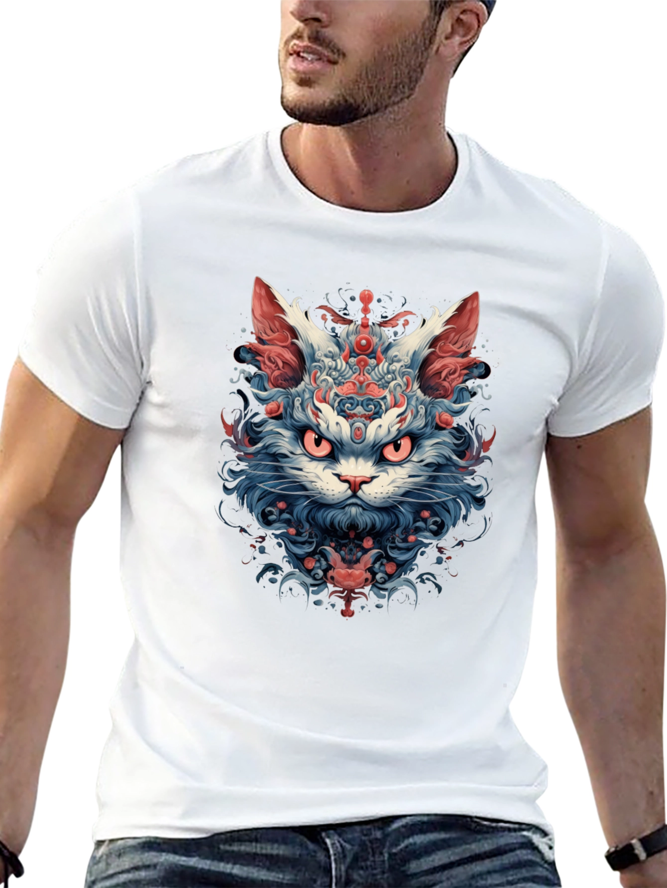 Mystic Cat Graphic T-Shirt - Unique Design