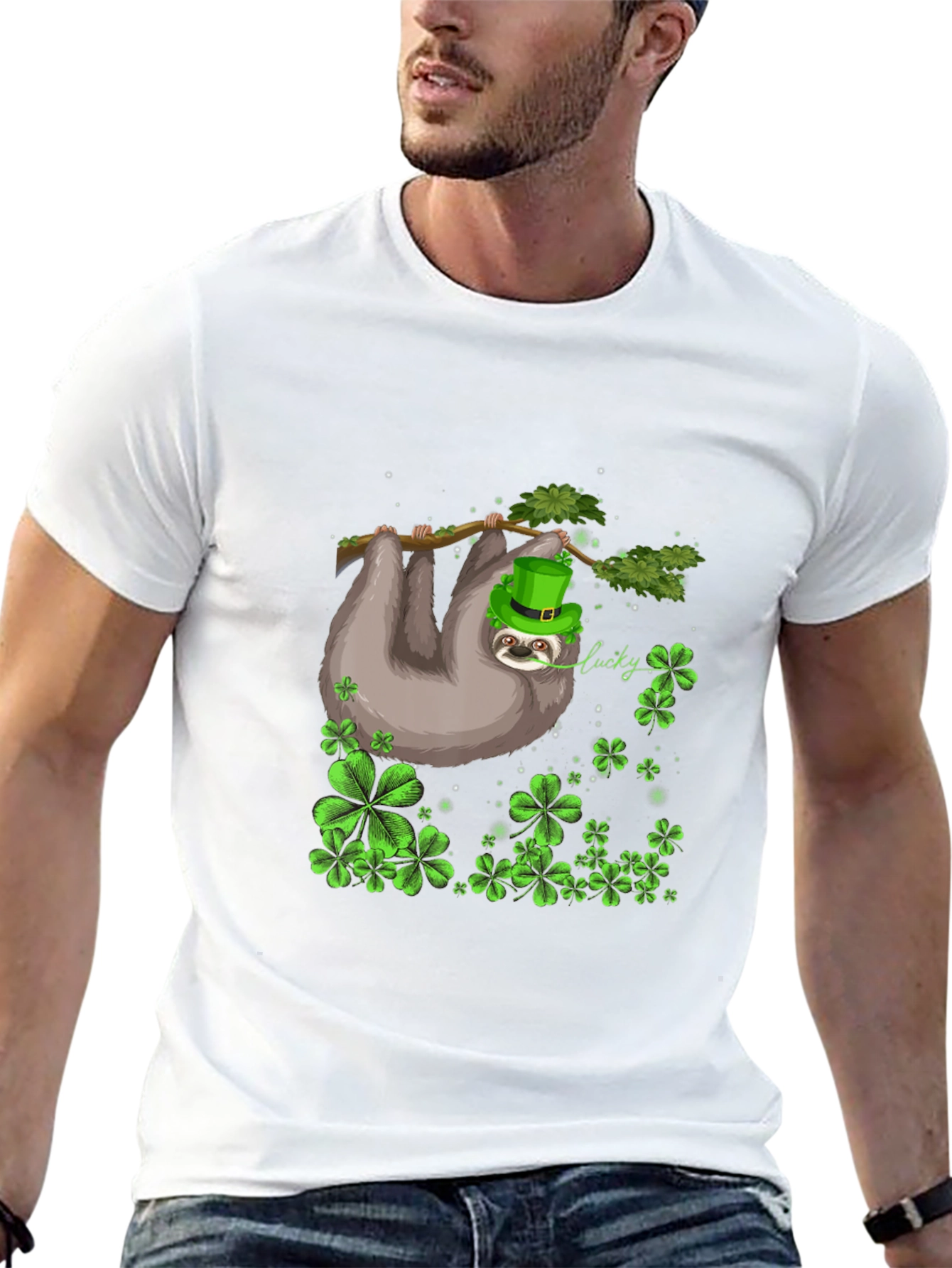 Lucky Sloth St. Patricks Day Tee