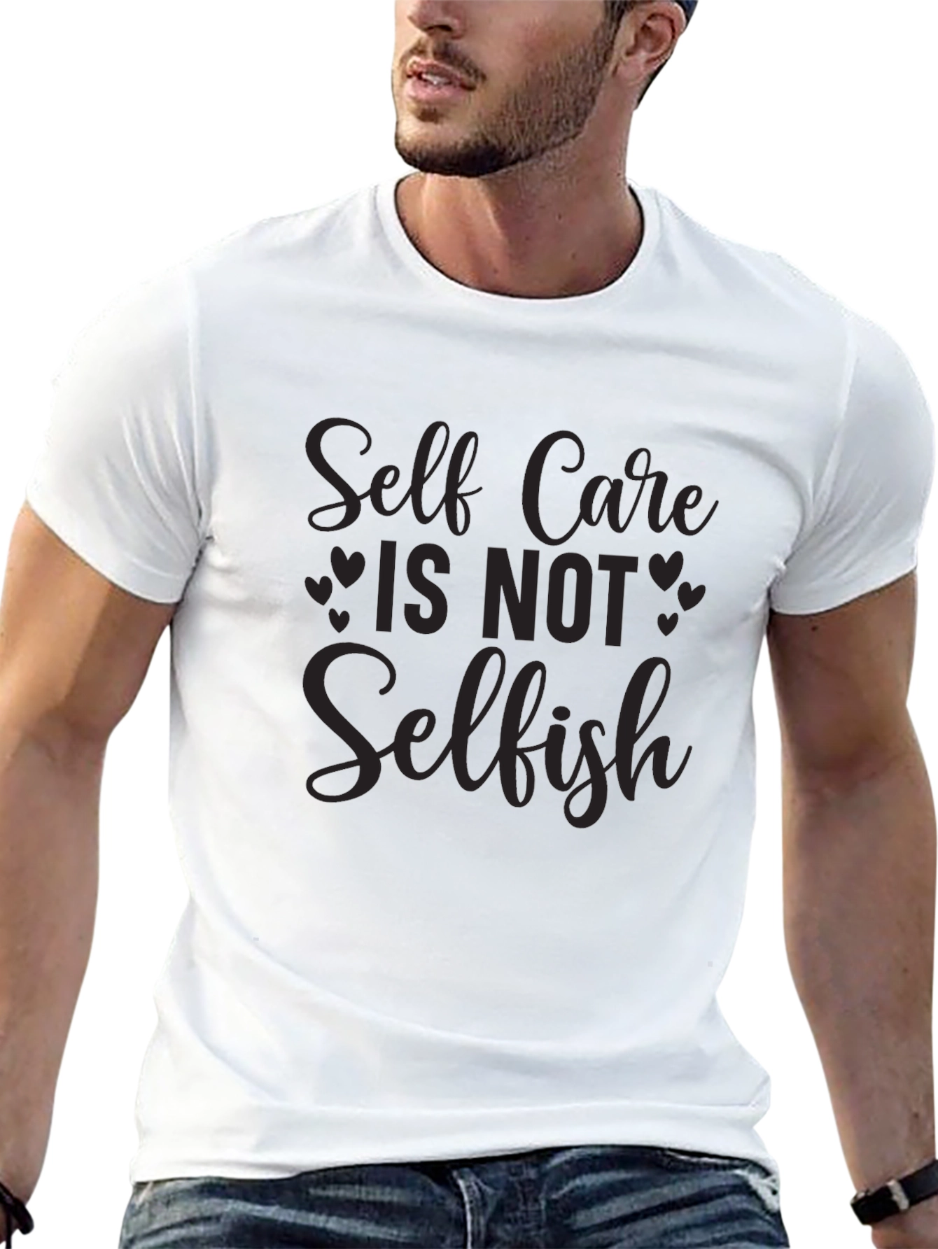 Self Care Is Not Selfish Black T-Shirt