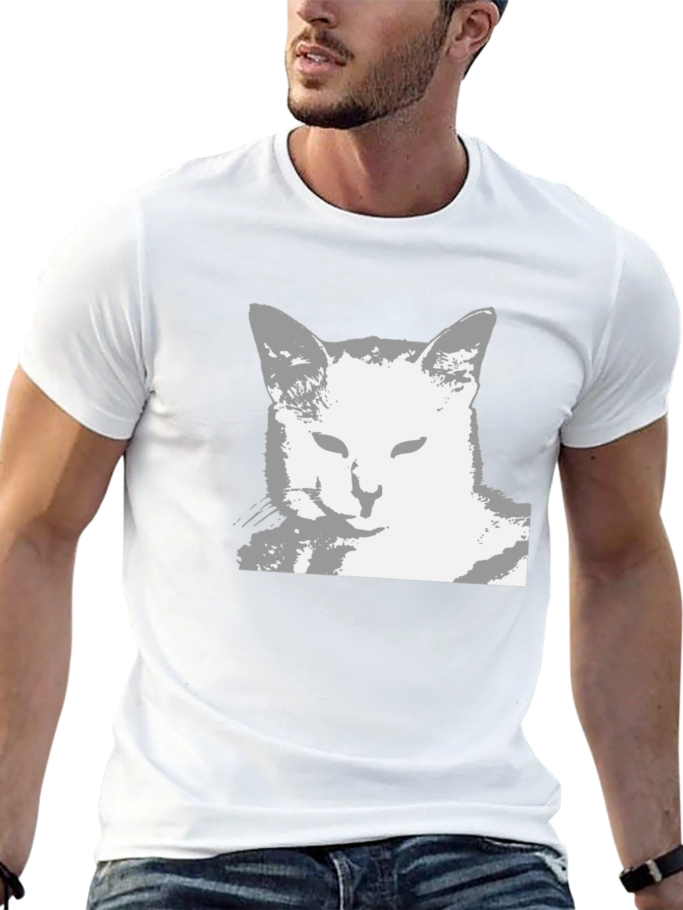 Cool Cat Graphic Tee - Black Unisex Shirt