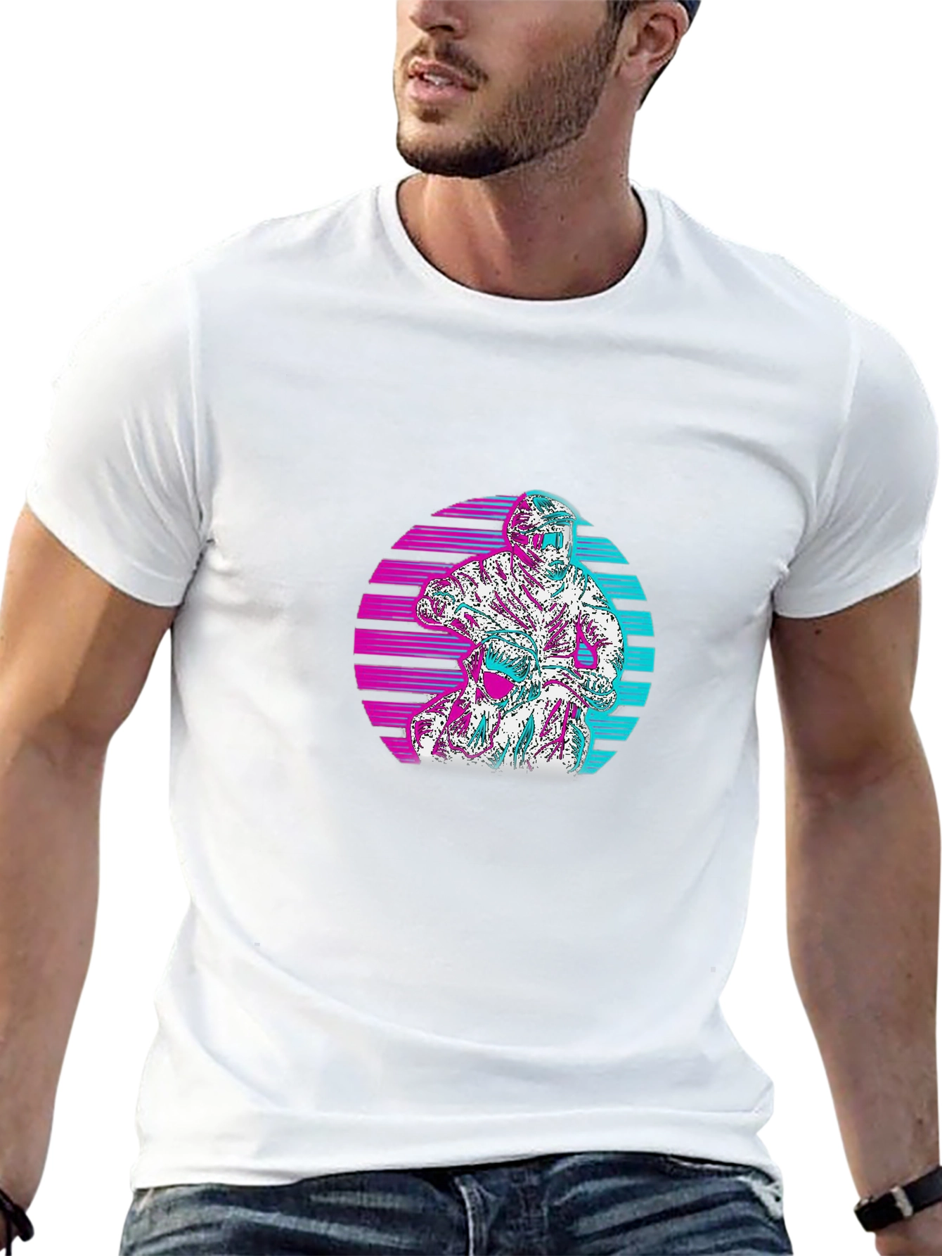 Retro Motocross T-Shirt - Black Cotton Tee