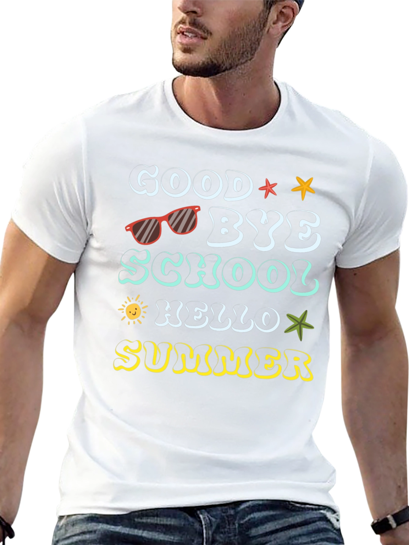 Goodbye School Hello Summer Graphic T-Shirt
