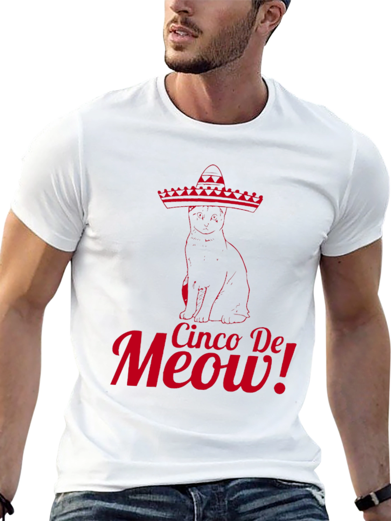 Cinco De Meow! Cat Graphic T-Shirt