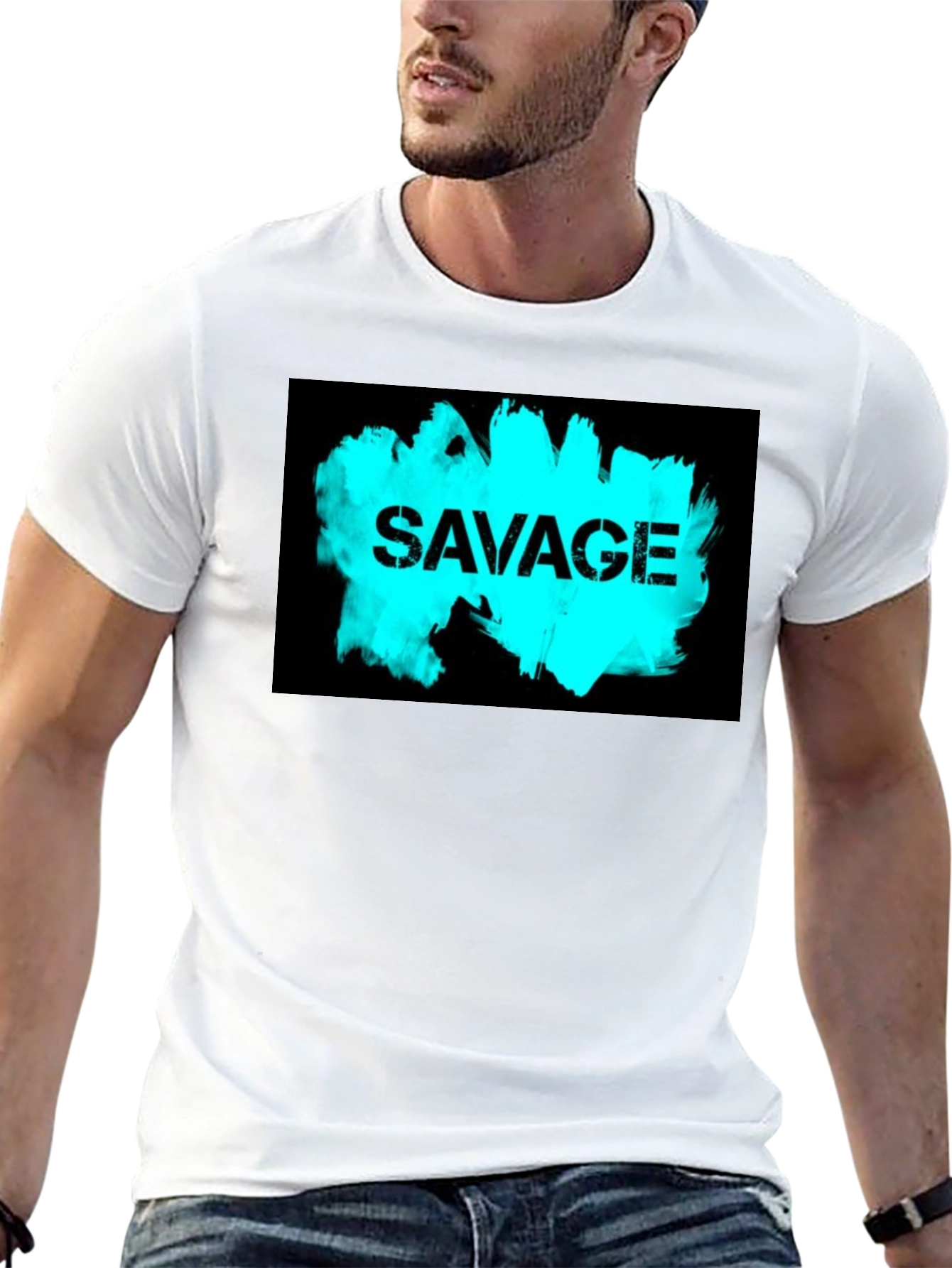 Savage Graphic Tee - Black Cotton Comfort