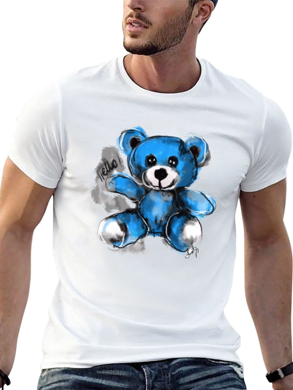 Blue Bear Graphic Tee