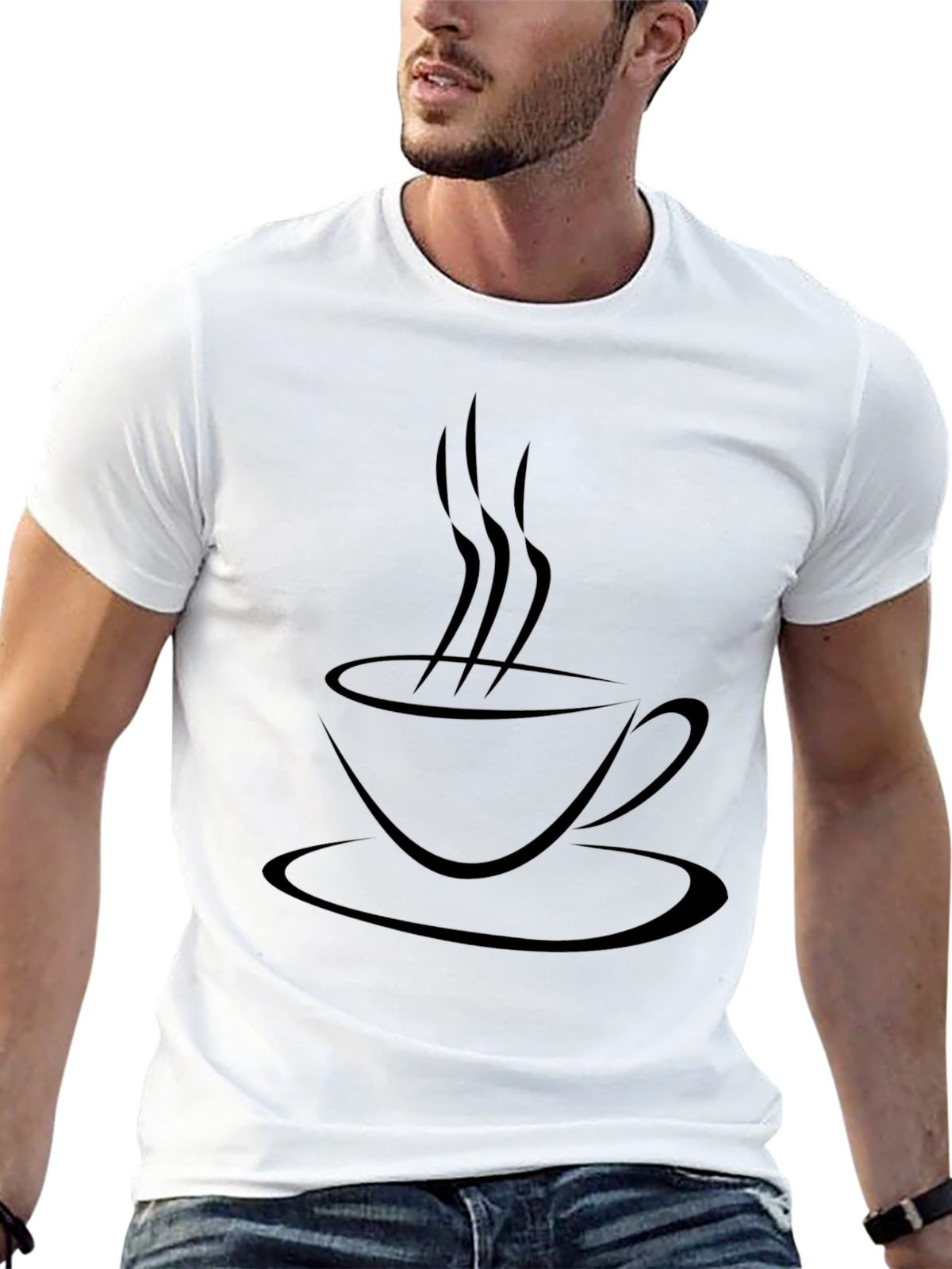 Coffee Cup Graphic Tee - Unisex Black T-Shirt