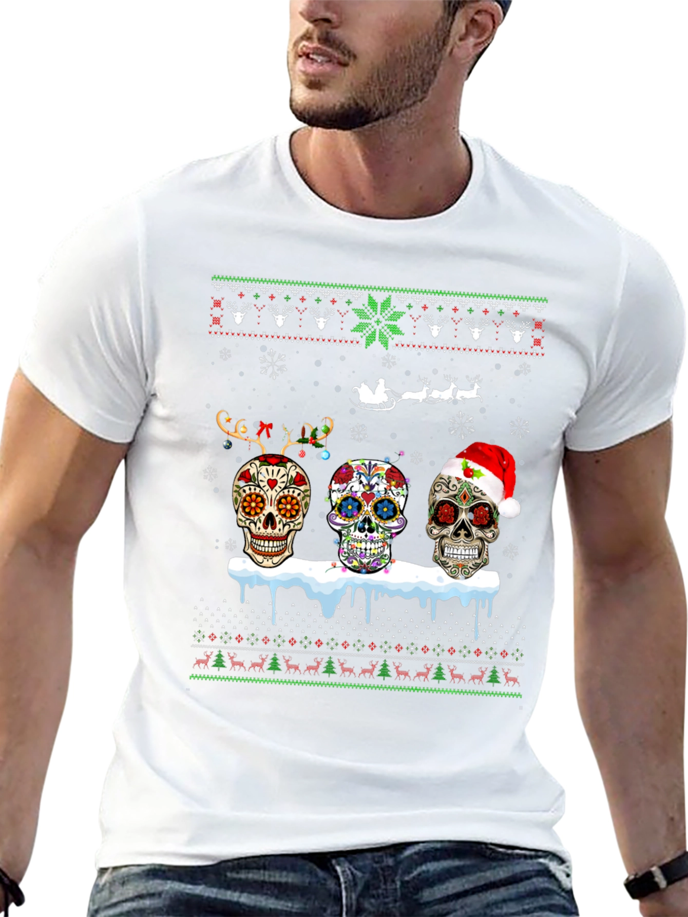 Sugar Skull Christmas T-Shirt