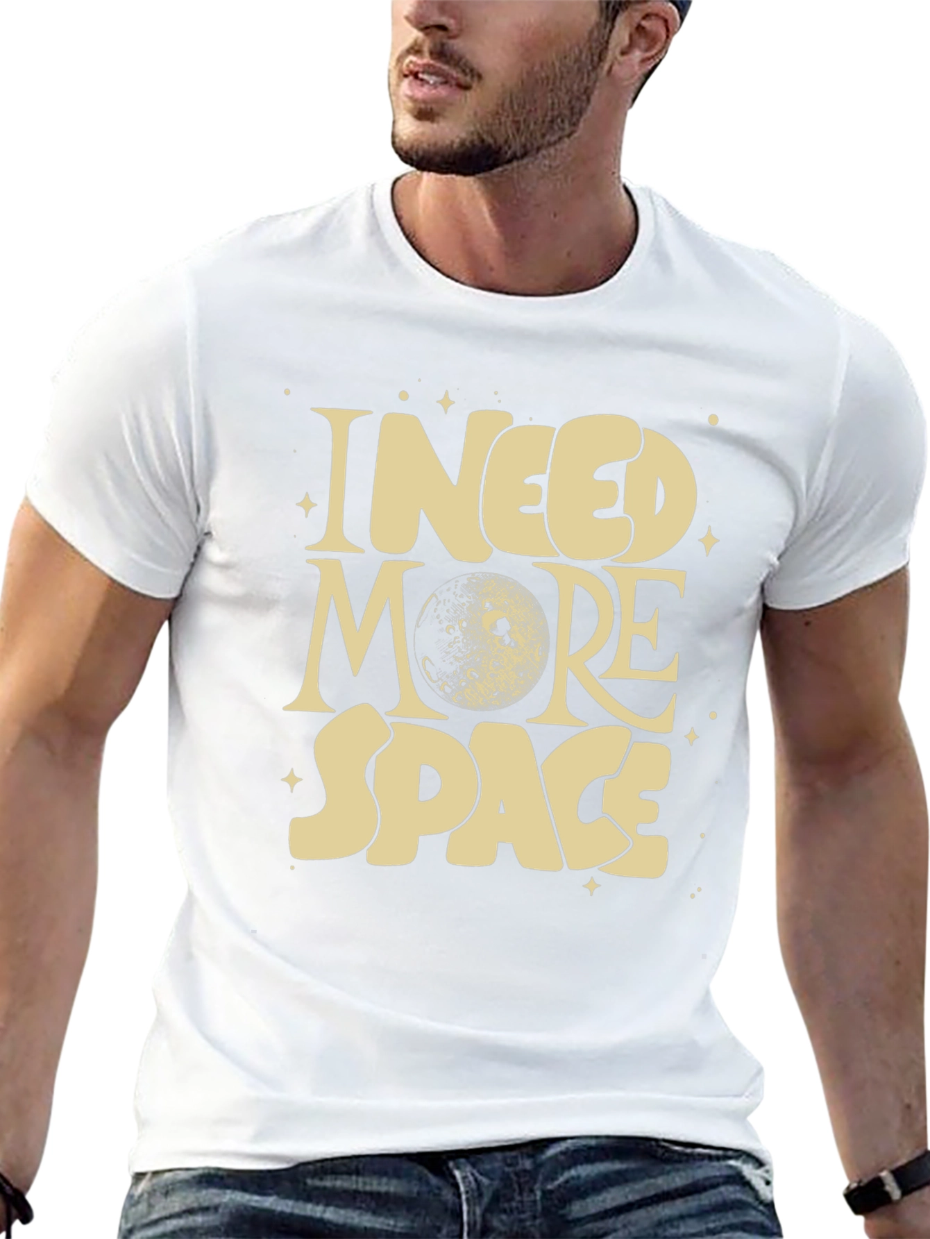 I Need More Space Graphic T-Shirt - Black