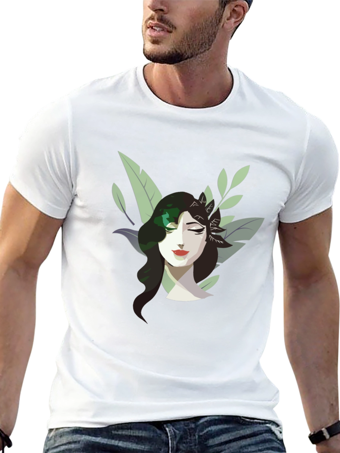 Nature Woman Graphic Tee - Stylish Black T-Shirt