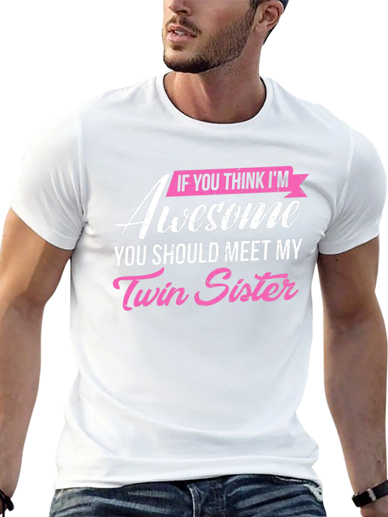 Awesome Twin Sister T-Shirt - Funny Novelty Tee