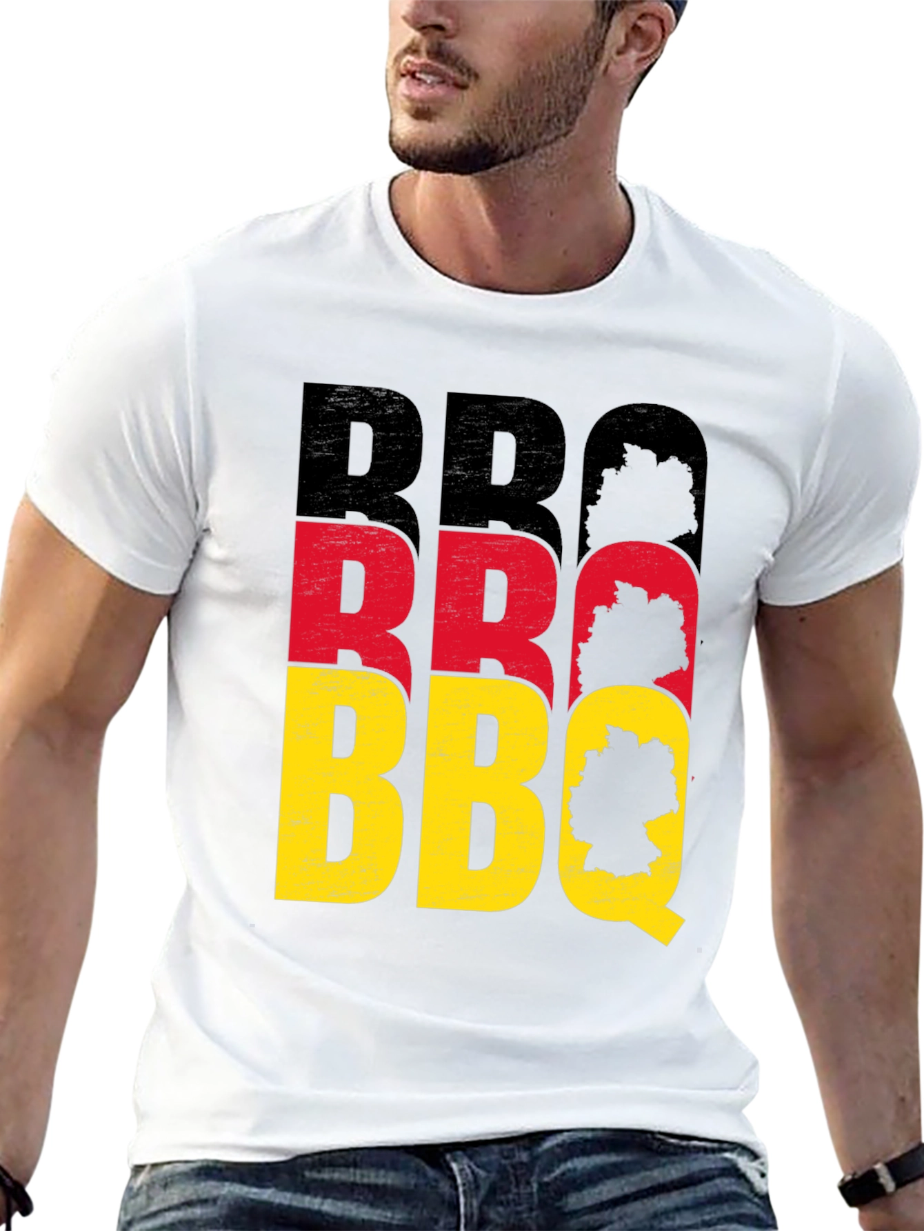 German BBQ T-Shirt - Black Crew Neck