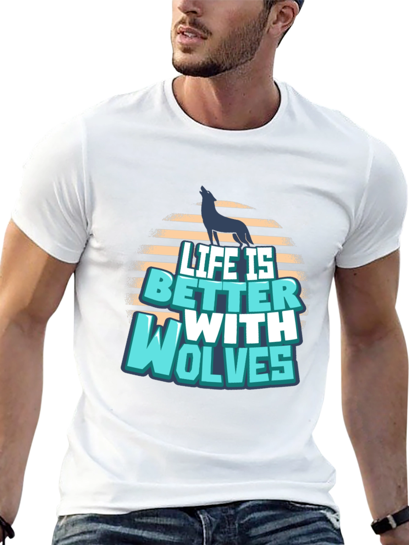 Life is Better with Wolves Graphic T-Shirt