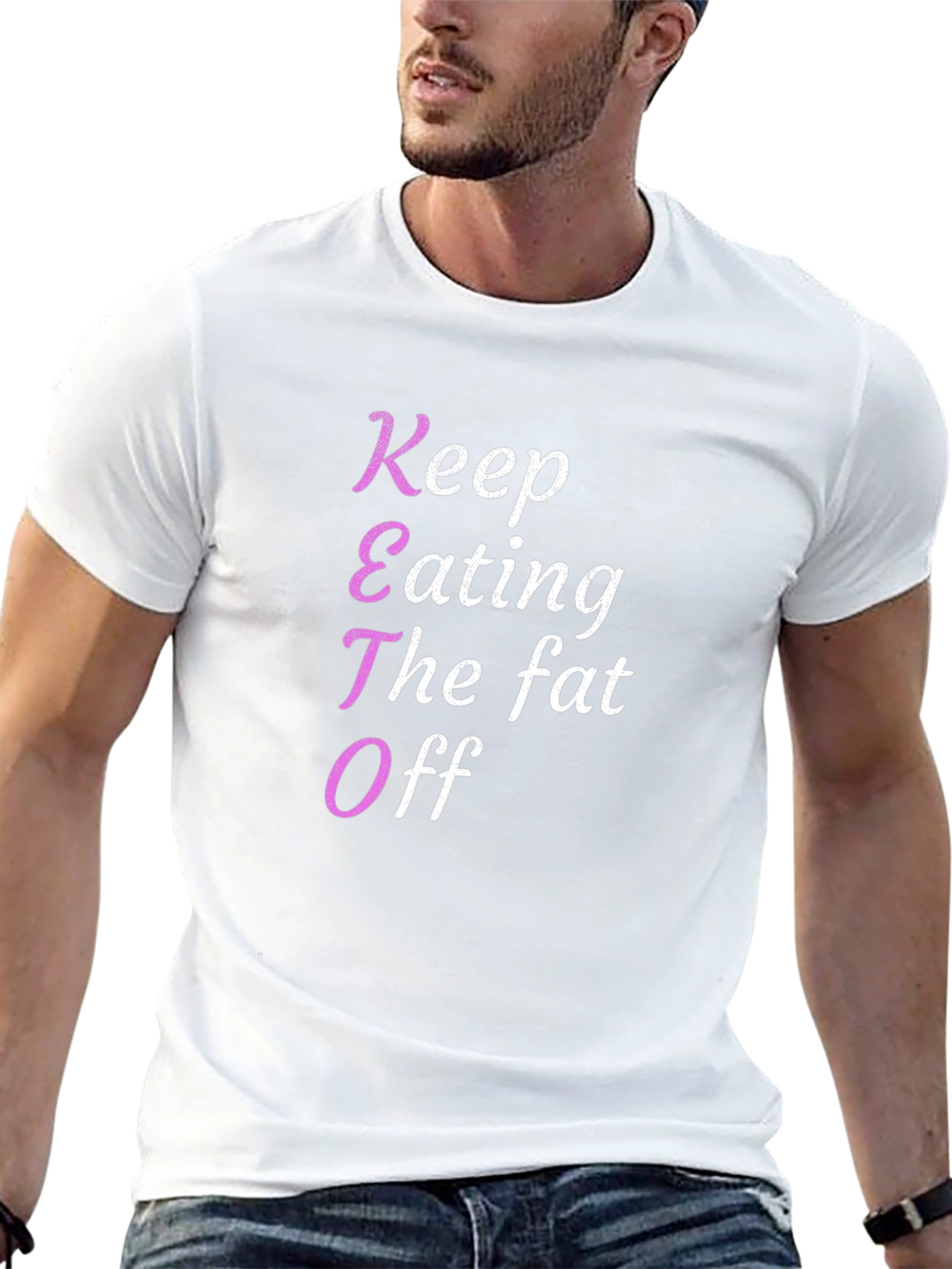 Keto Diet T-Shirt - Keep Eating The Fat Off