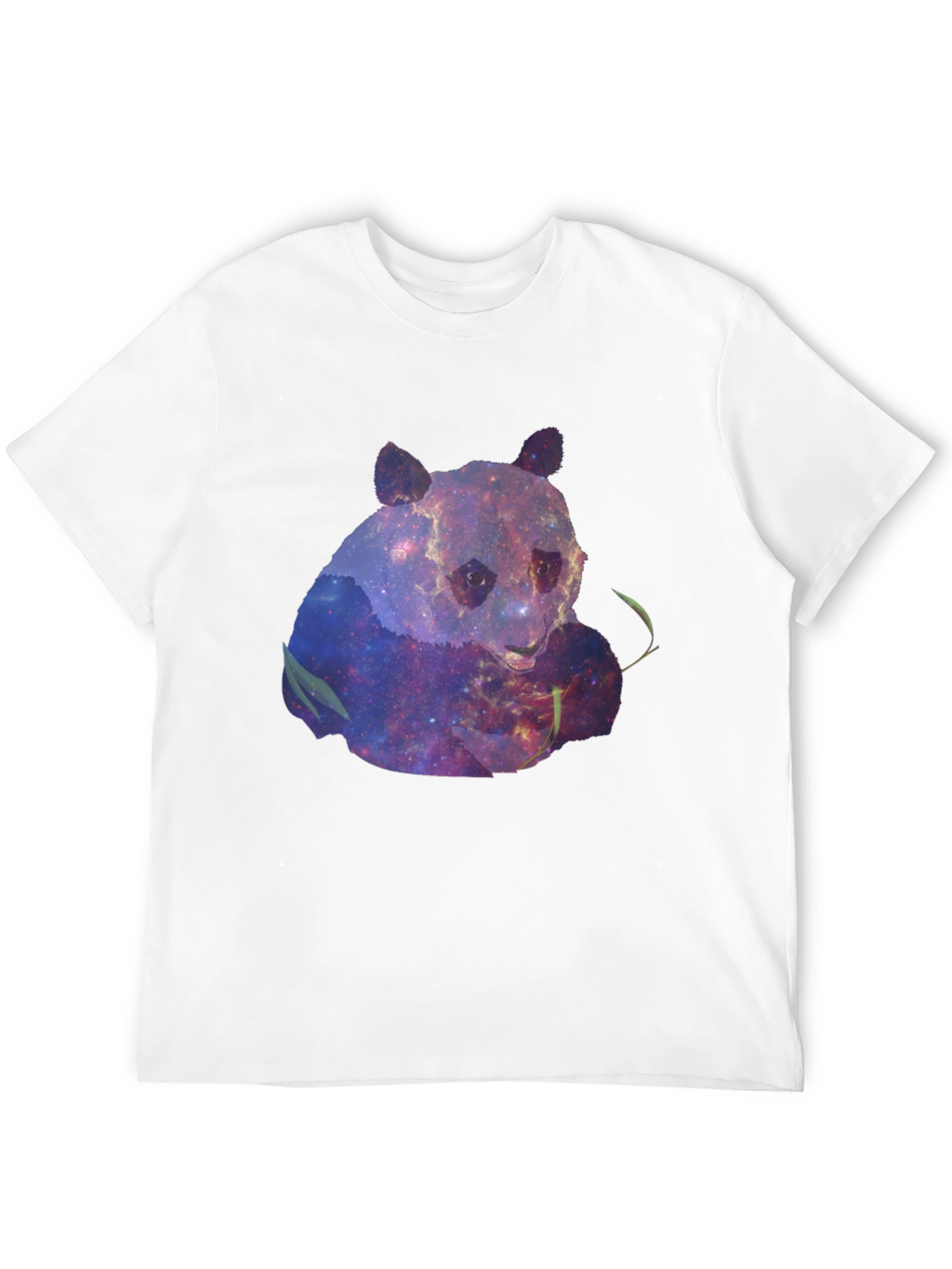 Galaxy Panda Graphic Tee - Black Cotton Blend