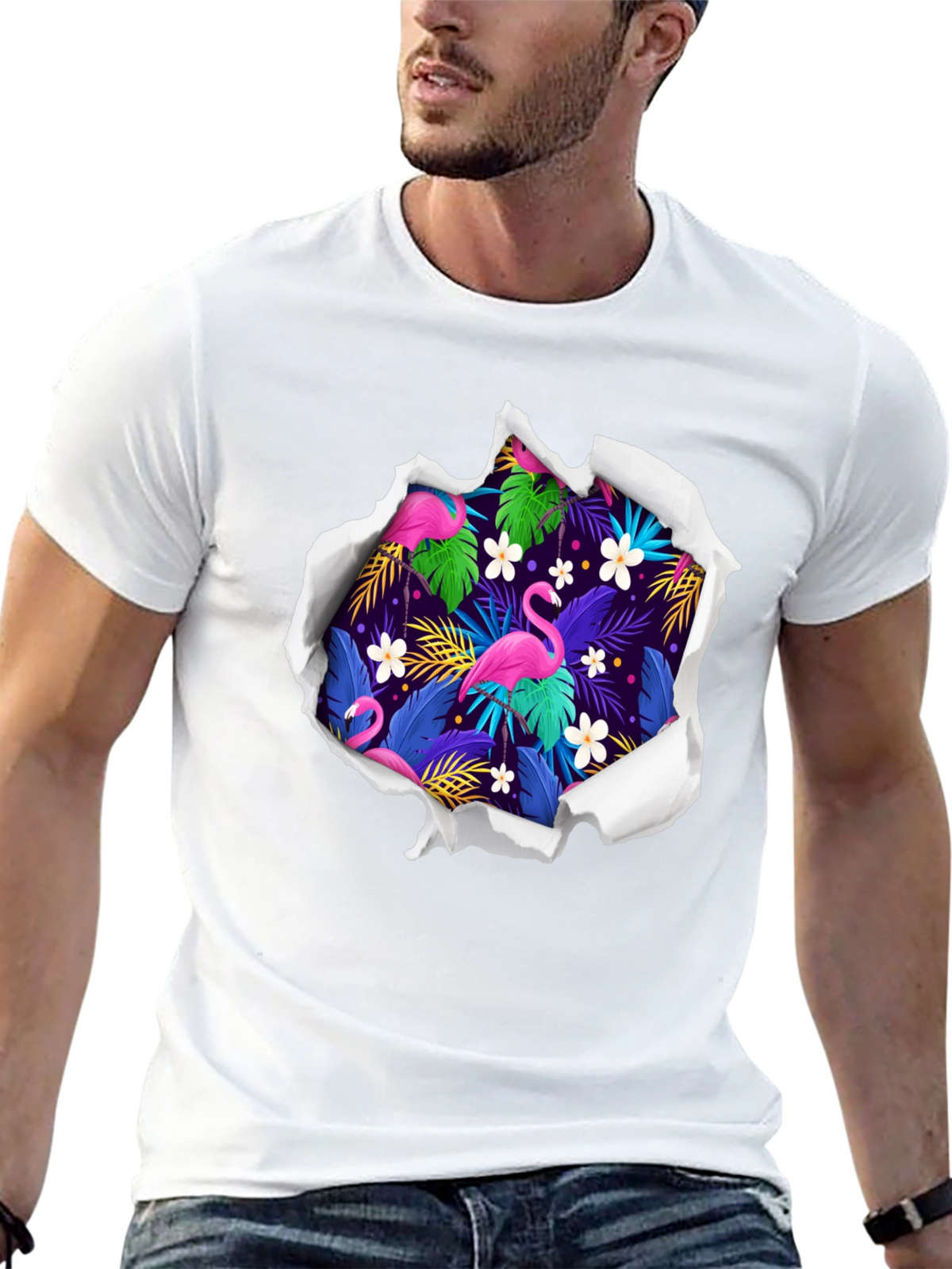 Tropical Flamingo Graphic Tee