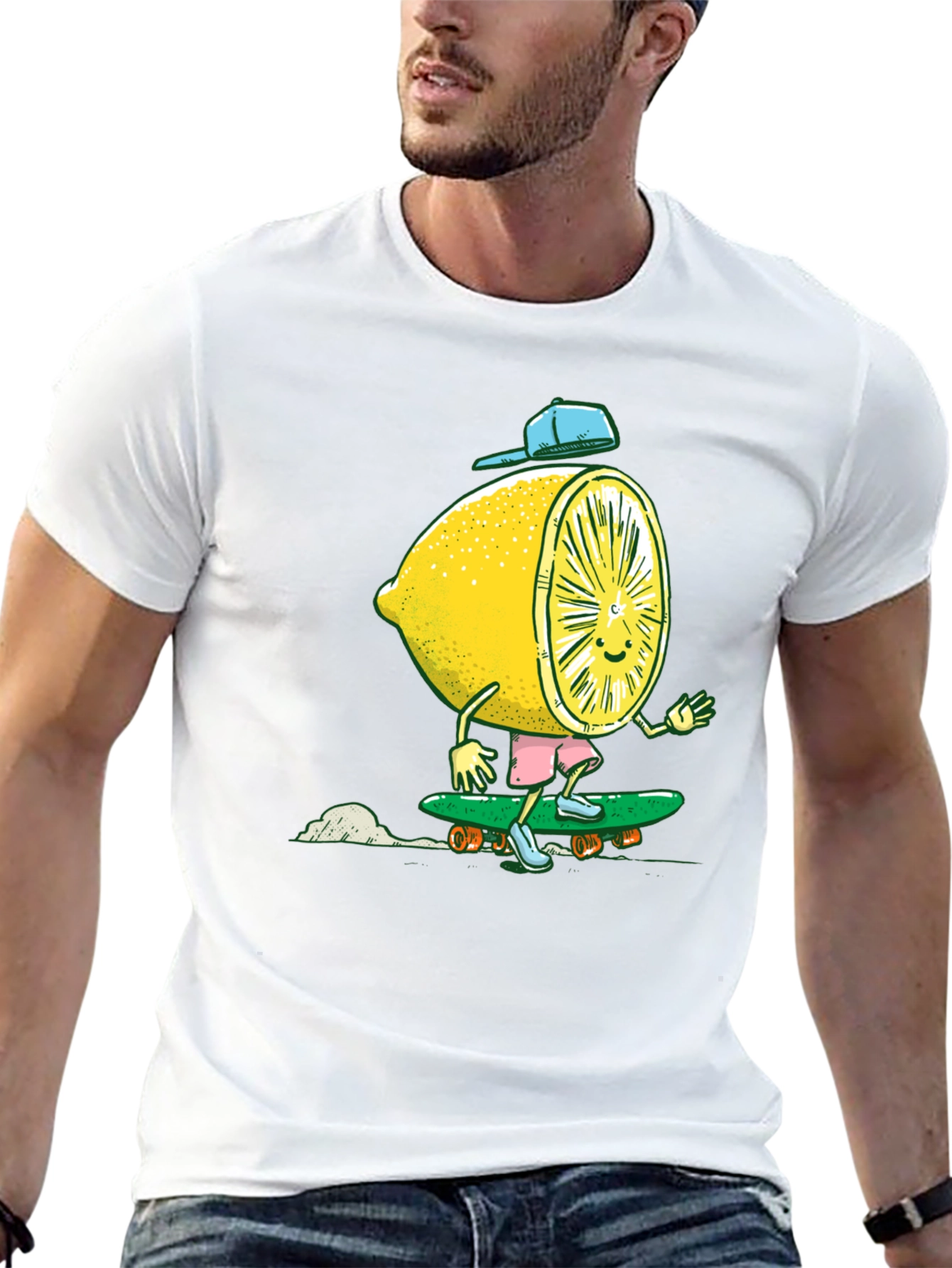 Lemon Skateboarder Graphic Tee - Cool Summer Style