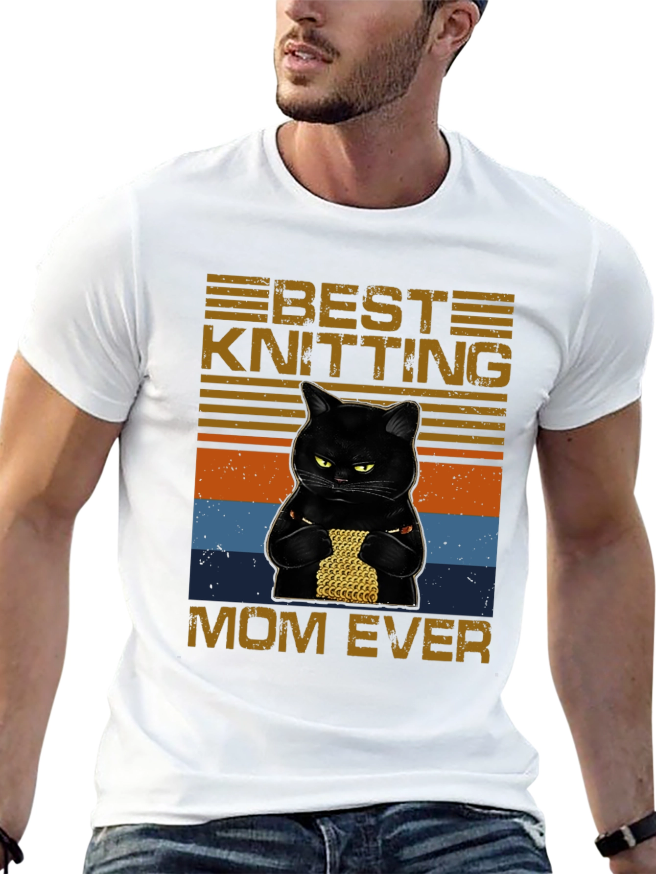 Best Knitting Mom Ever T-Shirt Cat Knit