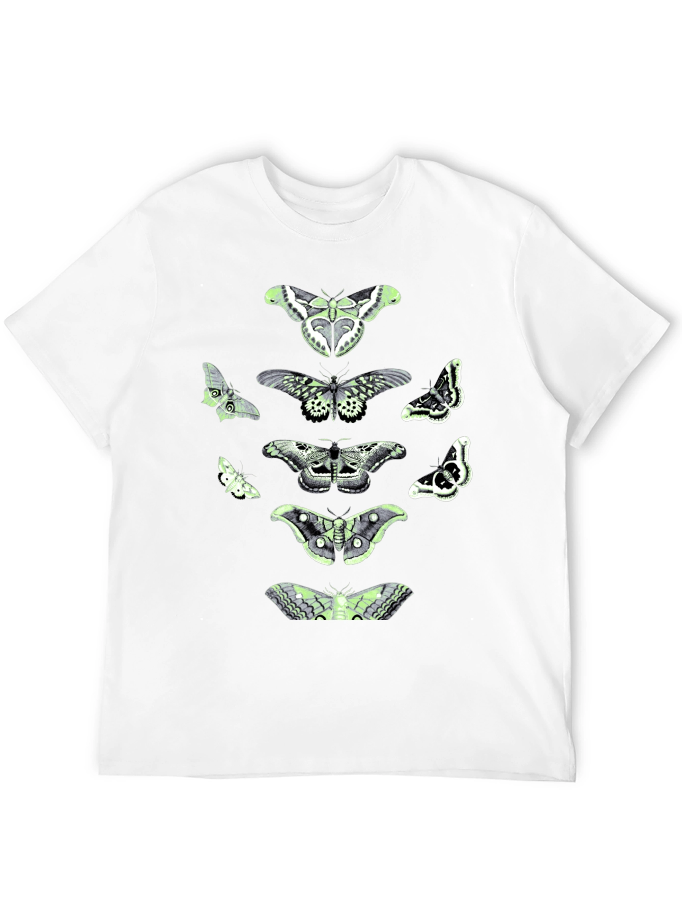 Moth Graphic Tee - Black Cotton Blend
