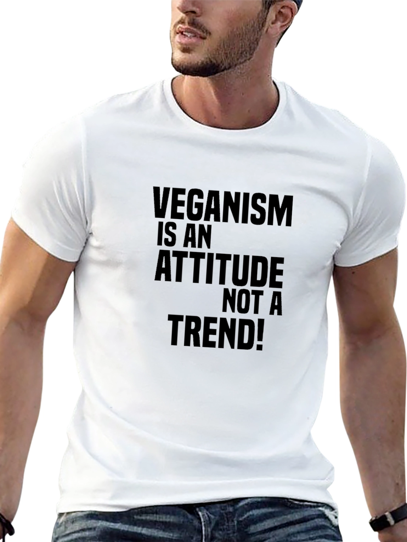 Veganism Attitude Black Graphic Tee