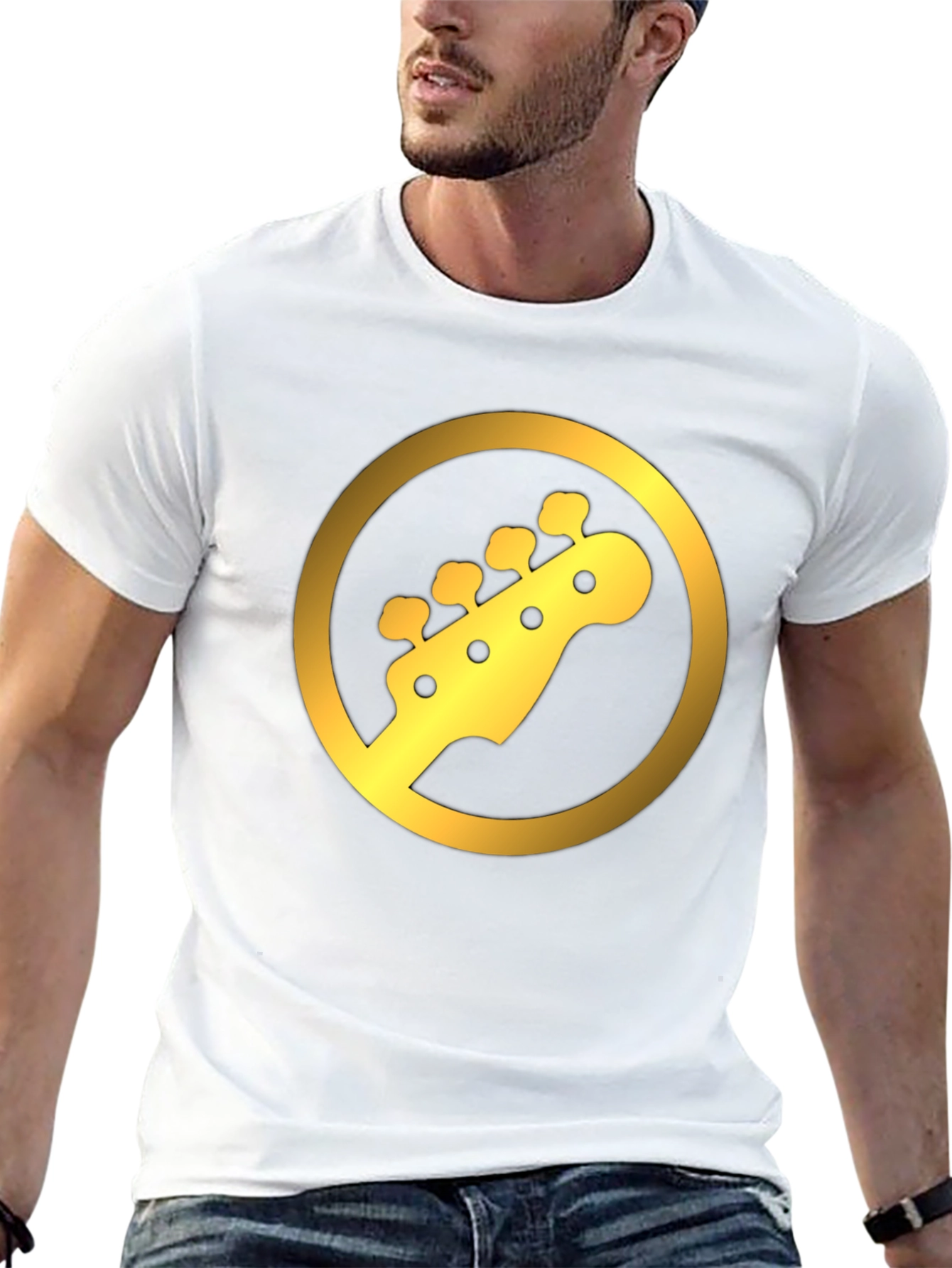 Guitar Headstock Graphic Tee - Stylish Music Lovers Shirt