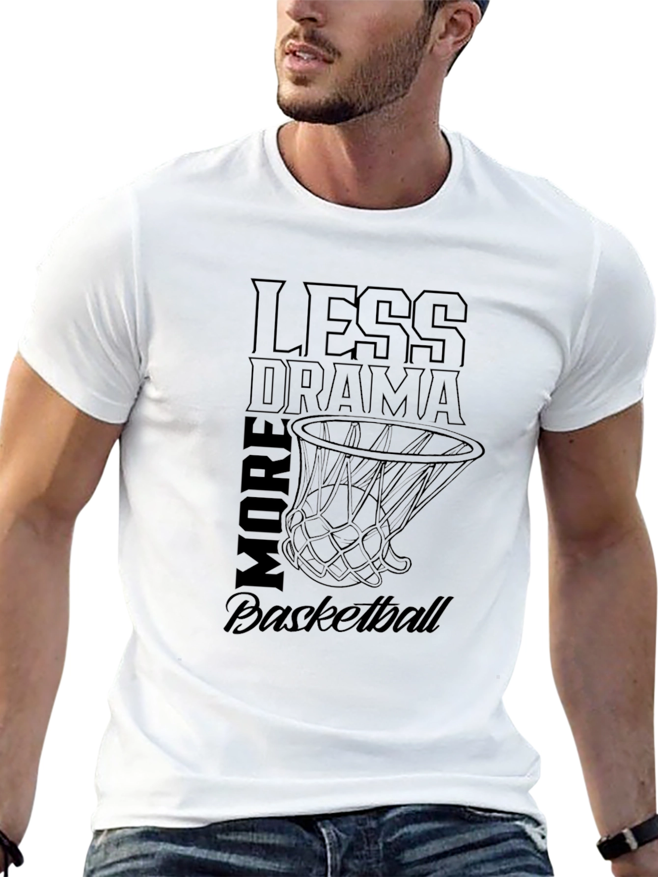 Less Drama More Basketball Graphic Tee